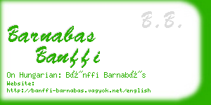 barnabas banffi business card